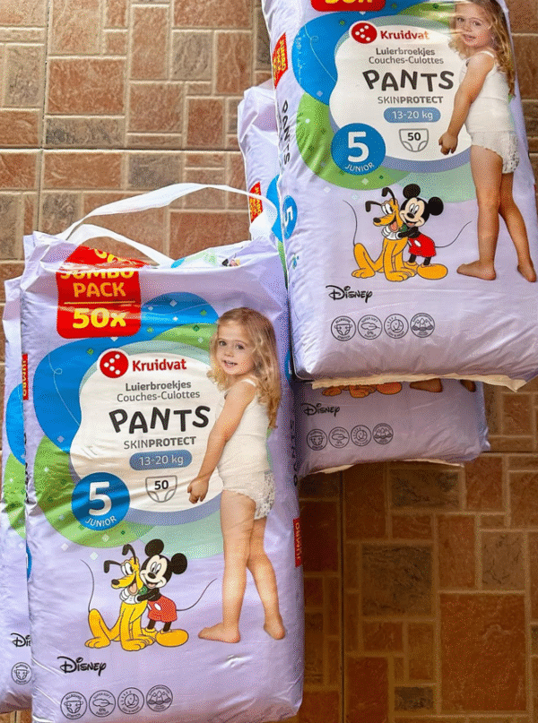 baby pants and wipes